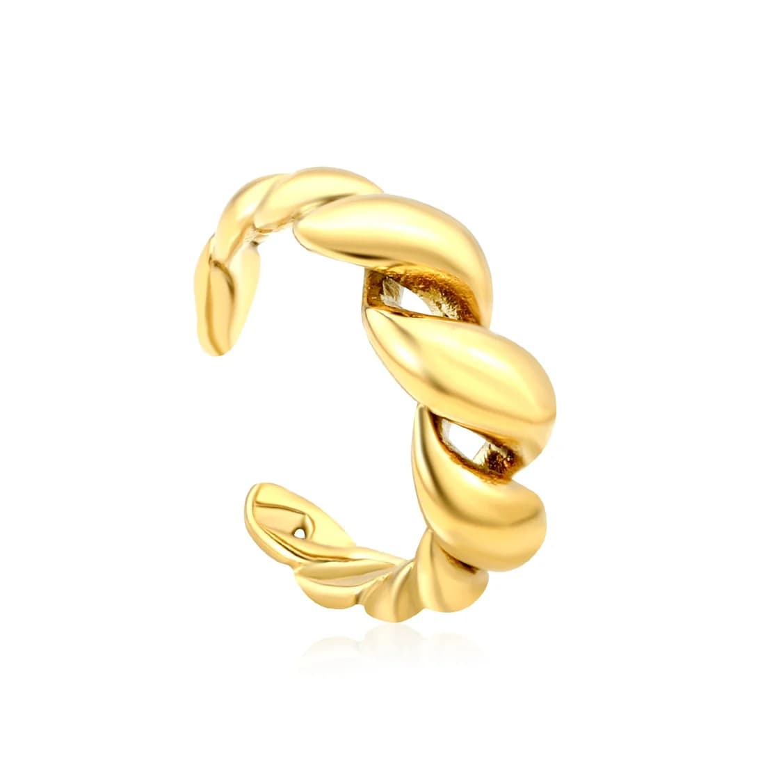 Gold-Toned Sculptural Twist Ring