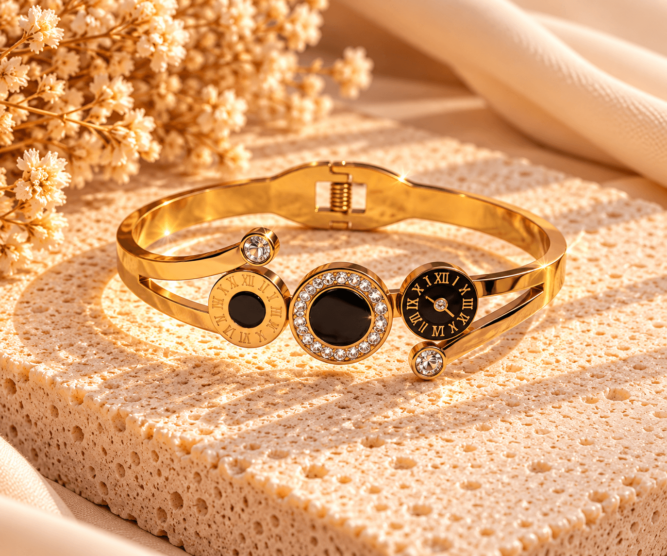 BB Milano Limited Edition – Royal Black Circle Armband