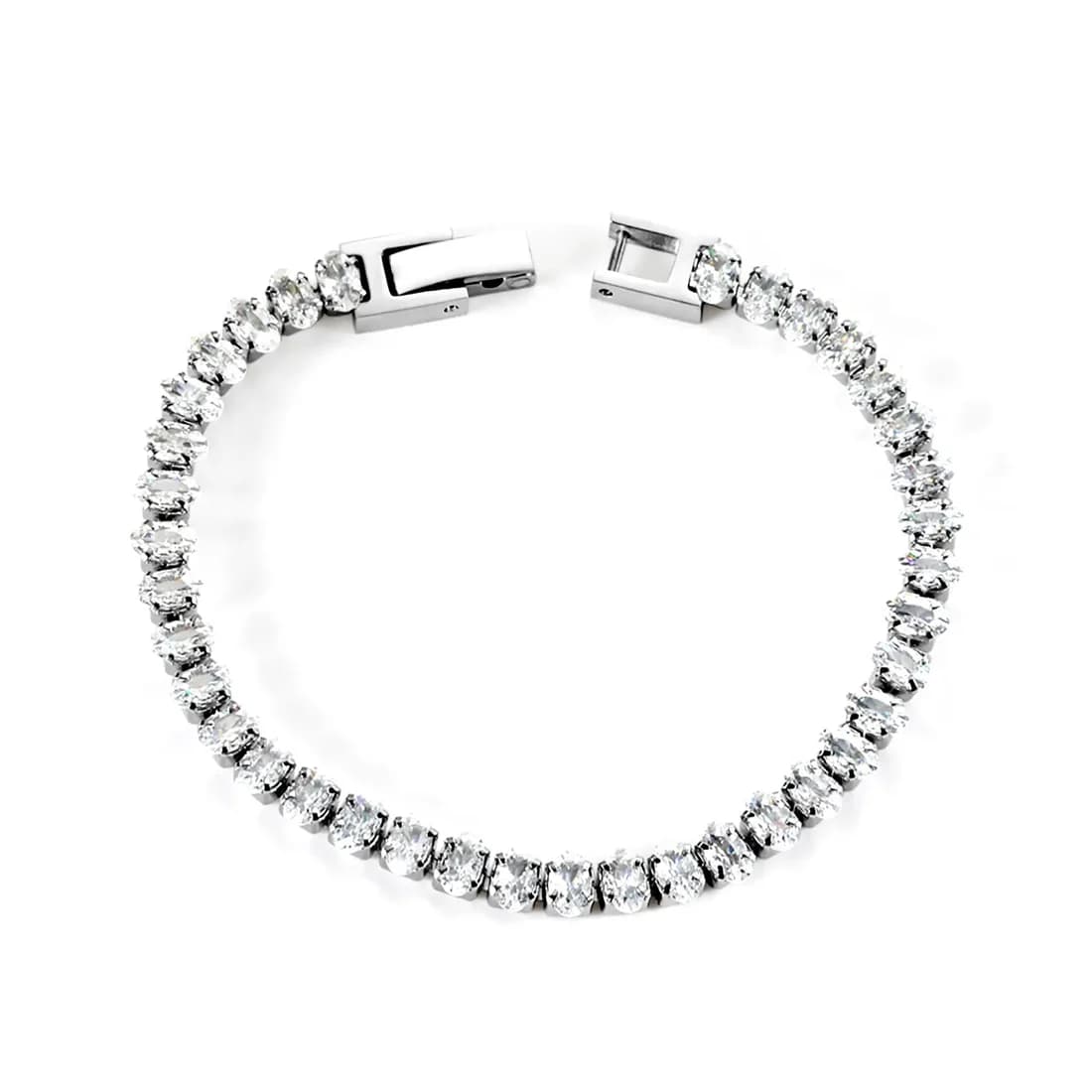 Tennis Bracelet with Oval Stones