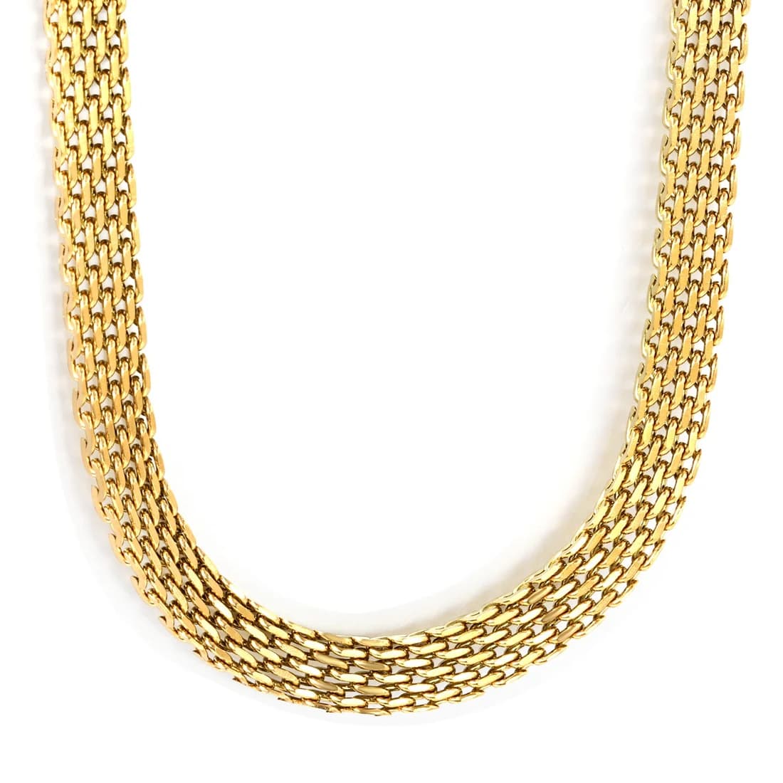 Wide Braided Mesh Necklace