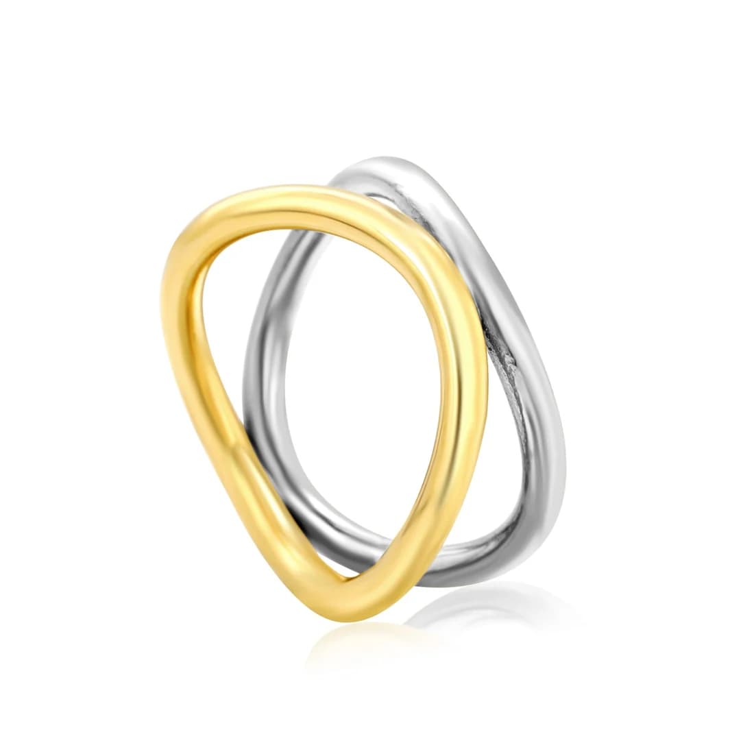 Two-Tone Interlocking Ring – Size 7