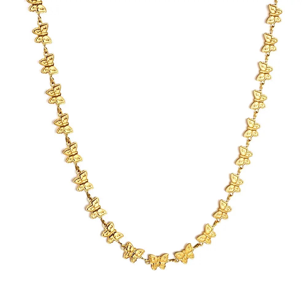 Gold-Plated Butterfly Necklace